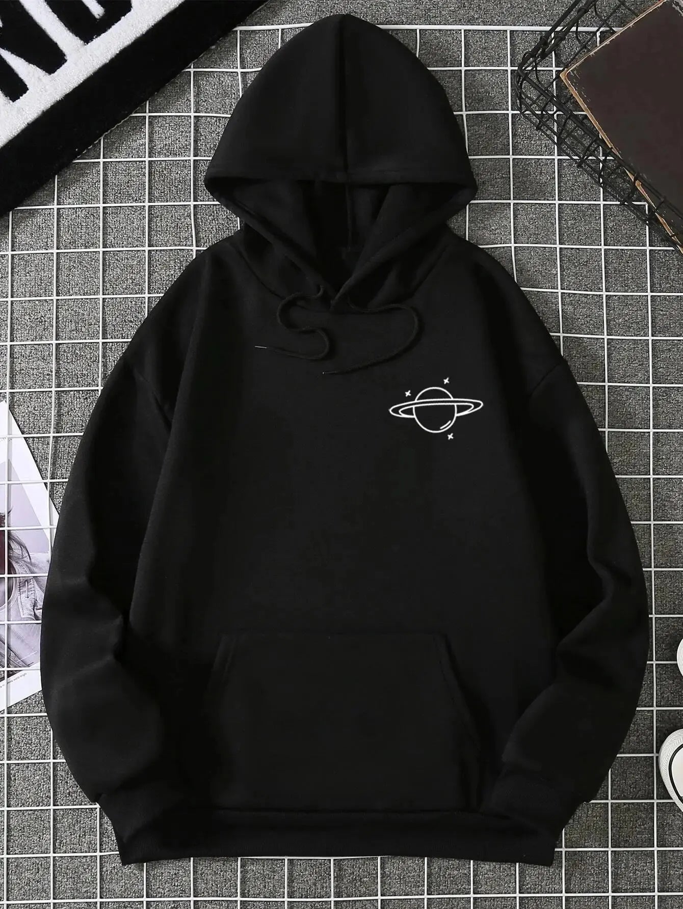 Planetary Orbit Hoodie – Sudadera Oversize Unisex Streetwear Gráfico Espacial, Moda Casual S-XXL