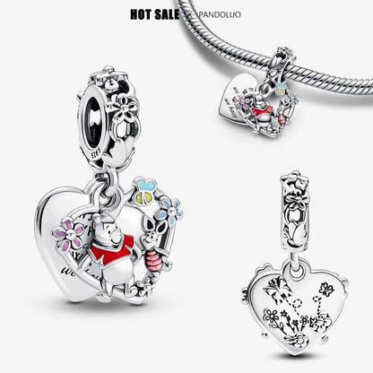 Collar, Aretes y Charm Disney Stitch | Compatible Pandora Pulsera Mujer DIY