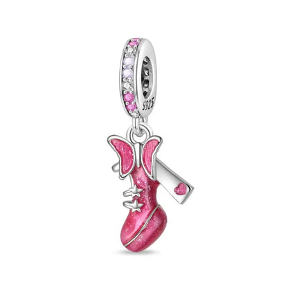 Charm Espejo Mágico Princesa Ángel Rosa en Plata 925 – Beads Compatibles Pandora Mujer Joyería DIY