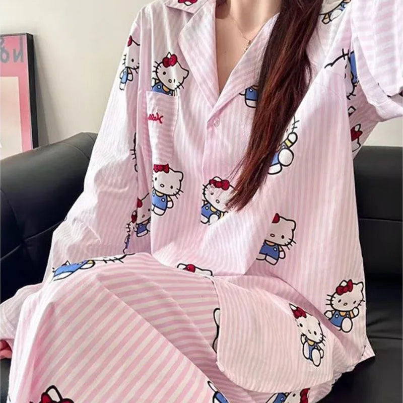 Pijama Mujer Hello Kitty | Conjunto Dulce de Manga Larga y Pantalón