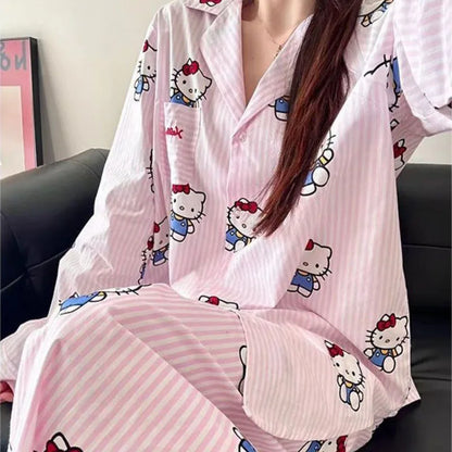 Pijama Mujer Hello Kitty | Conjunto Dulce de Manga Larga y Pantalón