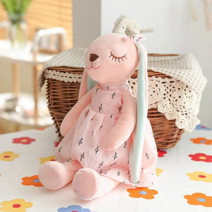 Kawaii Conejo de Orejas Largas – Peluche Suave para Niños, Muñeco de Compañía, Almohada Infantil Decorativa para Habitación