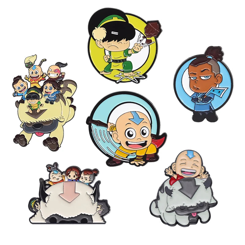 Pins de Dibujos Animados Anime – Broches Esmaltados de Monje Tierno, Chapas Divertidas para Regalo