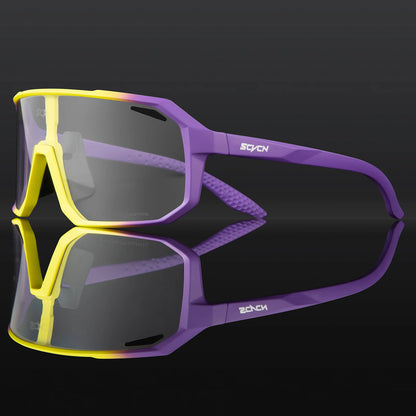 Gafas de Ciclismo SCVCN Fotocromáticas | Gafas Deportivas UV400 para Hombres MTB y Ruta