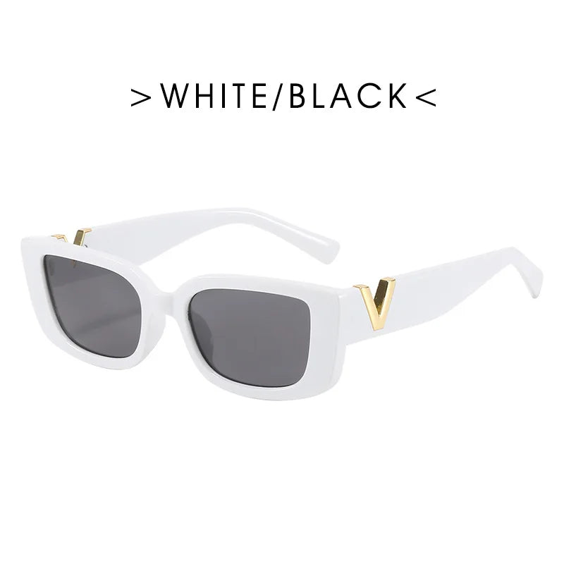 Fashion Cat Eye Sunglasses Luxury V Sun Glasses For Ladies Classic Rectangle Driving Eyewear UV400