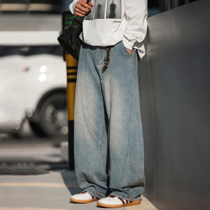 TFETTERS Jeans Baggy Hombre | Pantalones Vaqueros Oversize Vintage Wide Leg Primavera Verano 2025 Streetwear