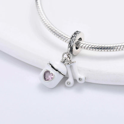Charm colgante maestra plata 2023 – Abalorio en forma de cuaderno, lápiz y birrete para pulsera tipo Pandora mujer