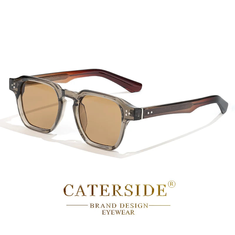 CATERSIDE Gafas de Sol Cuadradas Clásicas Hombre Mujer | Estilo Lujo Viaje Playa Fiesta UV400