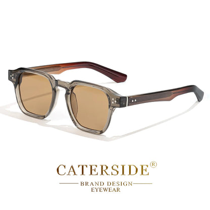 CATERSIDE Gafas de Sol Cuadradas Clásicas Hombre Mujer | Estilo Lujo Viaje Playa Fiesta UV400
