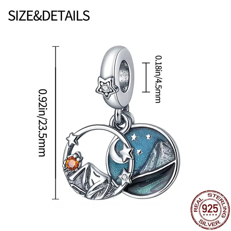 Charm camaleón y luciérnaga que brilla en la oscuridad – Plata 925 para pulsera tipo Pandora, joyería DIY única