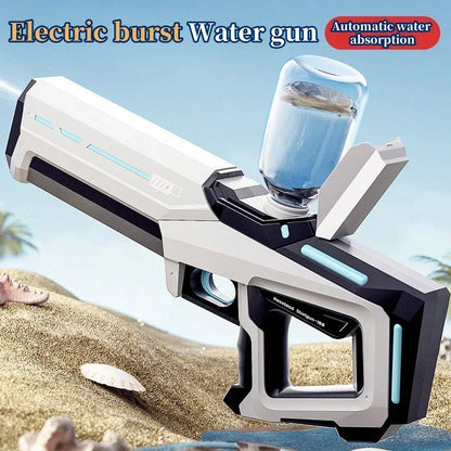 Pistola de Agua Eléctrica Automática | Recargable con Absorción de Agua Rápida | Juguete para Playa y Piscina Adultos y Niños