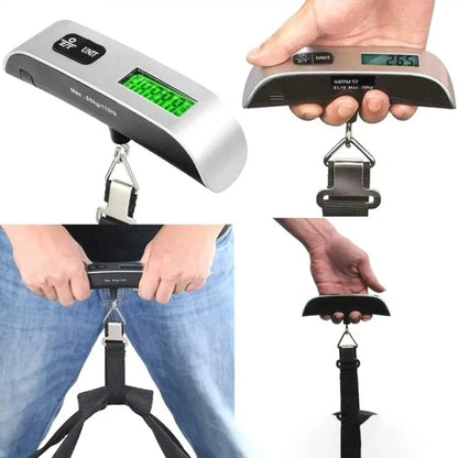 Báscula Digital Portátil para Equipaje 50kg/110lb | Pantalla LCD, Viajes, Maletas y Mochilas