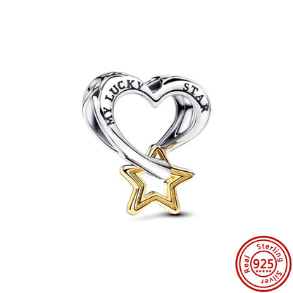 Charm sorpresa de plata 925 estilo estrella y corazón – Bolsa sorpresa random para pulsera DIY mujer