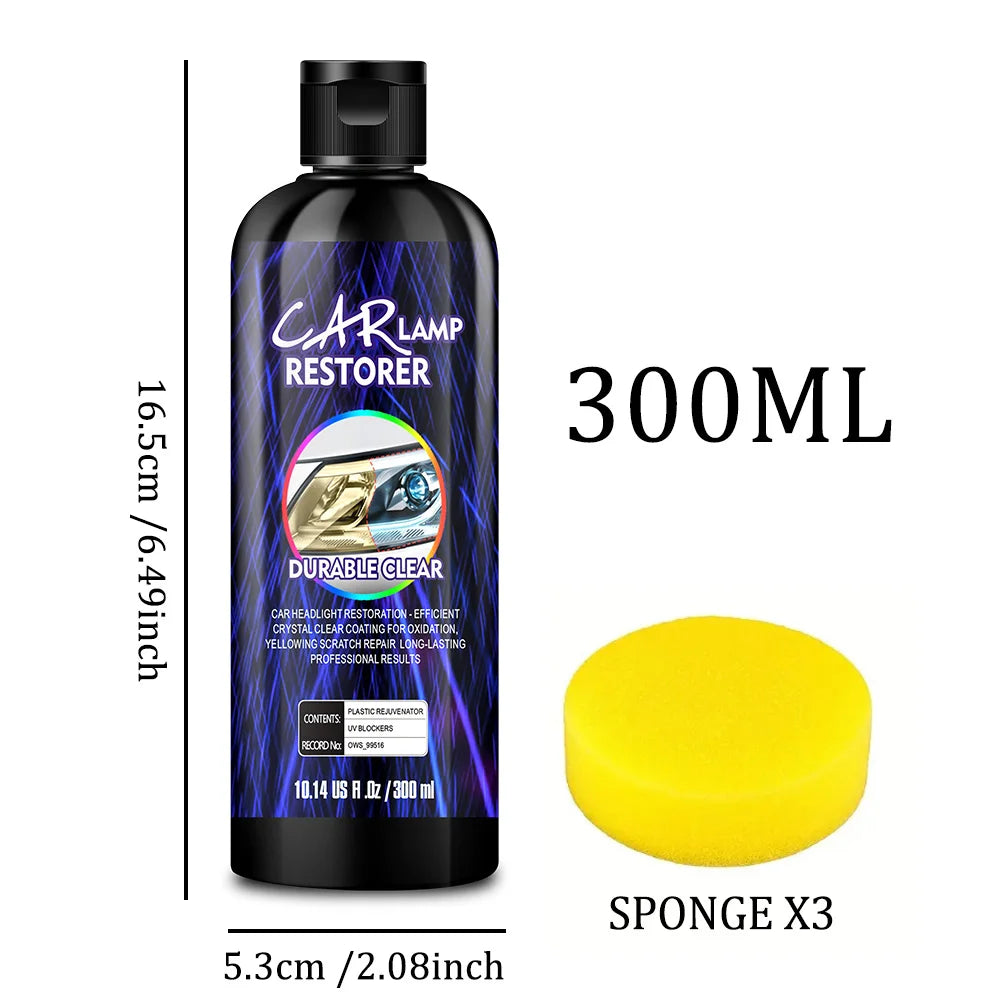 Car Headlight Polishing Agent Scratch Remover Repair Headlight Renewal Polish Liquid Headlights Restoration Kit Auto Accessories