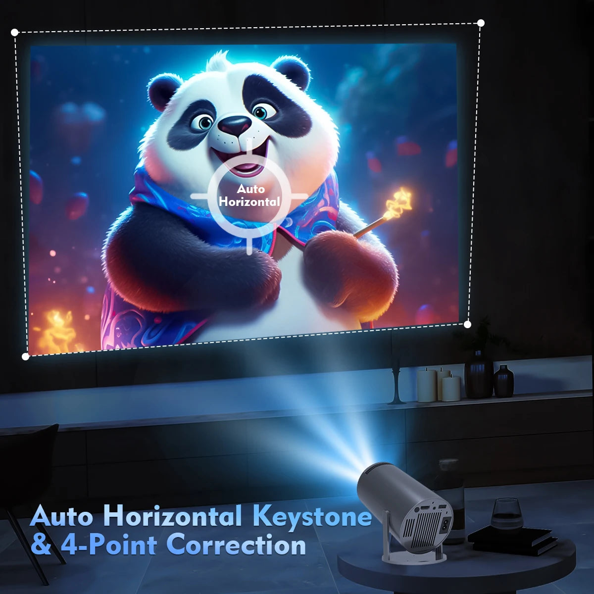 Magcubic HY300 Pro – Mini Proyector Android 11 4K Soporte 720P, 260 ANSI, Dual WiFi6, BT5.0, Portátil 180° Rotación