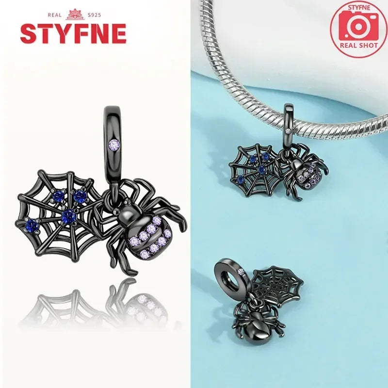 Charm Gato Negro de Plata 925 | Dije para Pulseras Pandora Mujer Joyería Fina