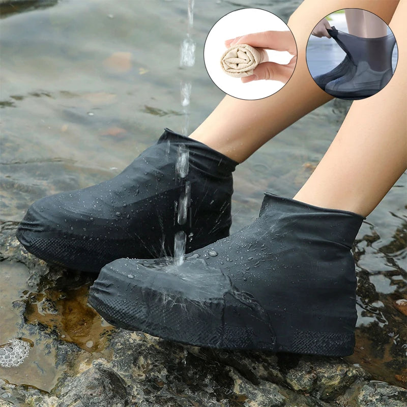 Cubrezapatos de Látex Impermeables | Fundas Reutilizables Antideslizantes para Lluvia y Nieve | 1 Par
