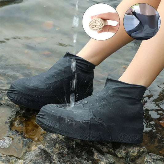Cubrezapatos de Látex Impermeables | Fundas Reutilizables Antideslizantes para Lluvia y Nieve | 1 Par