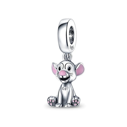 Charm Disney en plata 925 – Mickey, Stitch, Olaf, Donald y Tigger para pulseras tipo Pandora, joyería mágica de princesa