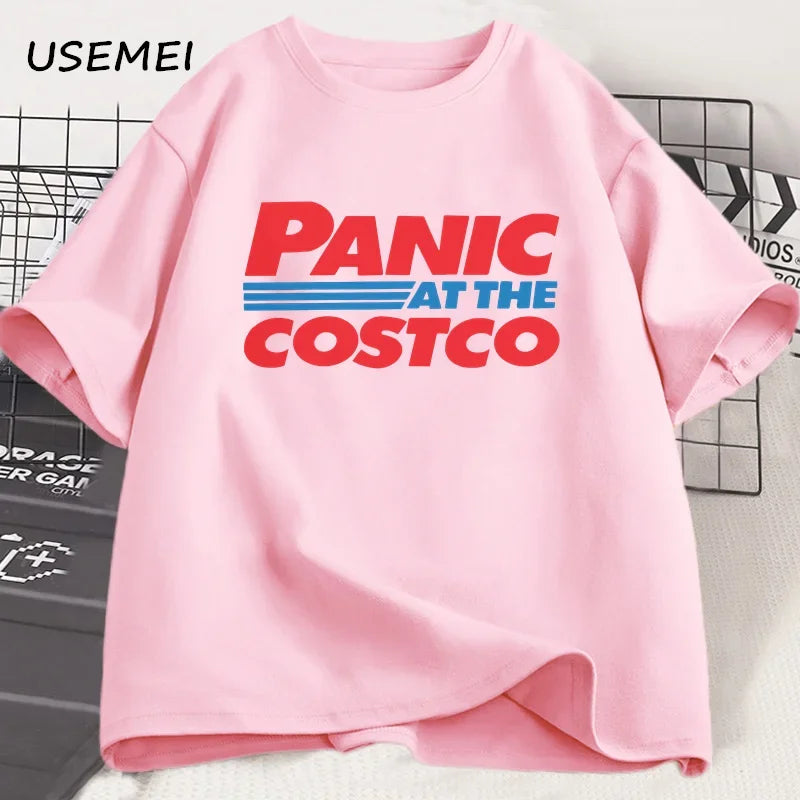 Panic At The Costco Graphic T-shirts Costco Lovers Tee men fashion Oversized cotton t shirt Streetwear Tshirt Men's Clothing Tee