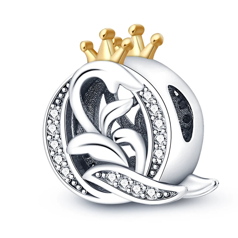Charm letras alfabeto inglés de plata 925 – Colgante inicial A-Z para pulsera tipo Pandora, joyería DIY personalizada