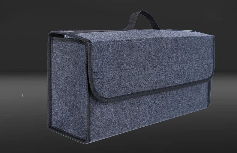Organizador de Maletero Antideslizante para Coche – Caja de Almacenamiento de Gran Capacidad en Fieltro Suave, Ahorra Espacio