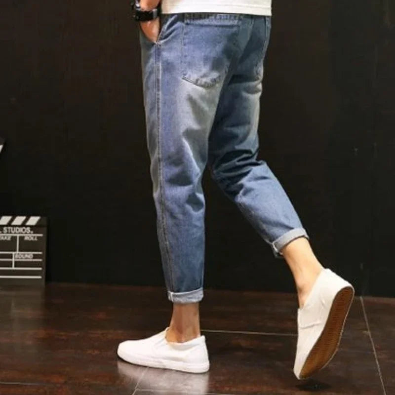 Jeans Oversize Hombre Harem | Pantalón Vaquero Estilo Coreano Y2K 2000s Algodón Premium 2025