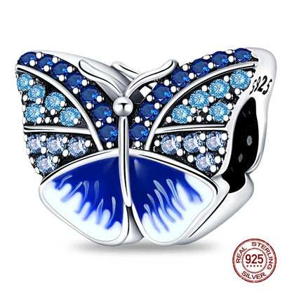 Charm Mariposa de Plata 925 | Dije para Pulsera o Collar 3mm Mujer Joyería Fina