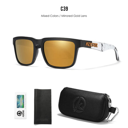 Gafas de Sol Polarizadas KDEAM Unisex | Diseño Cuadrado Casual con Estuche Rígido