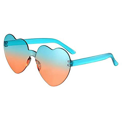 Gafas de Sol Jelly Corazón Degradado | Lentes Coloridas Protección UV Mujer Hombre
