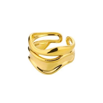 Anillos Clásicos de Acero Inoxidable 316L para Mujer - Color Dorado de Lujo Antialérgico y Duradero