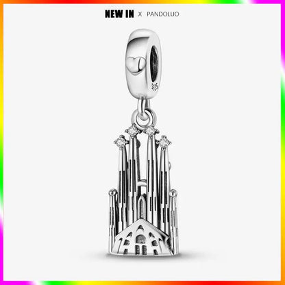 Charm Torre Eiffel plata 925 – Colgante de edificio emblemático para pulsera tipo Pandora mujer