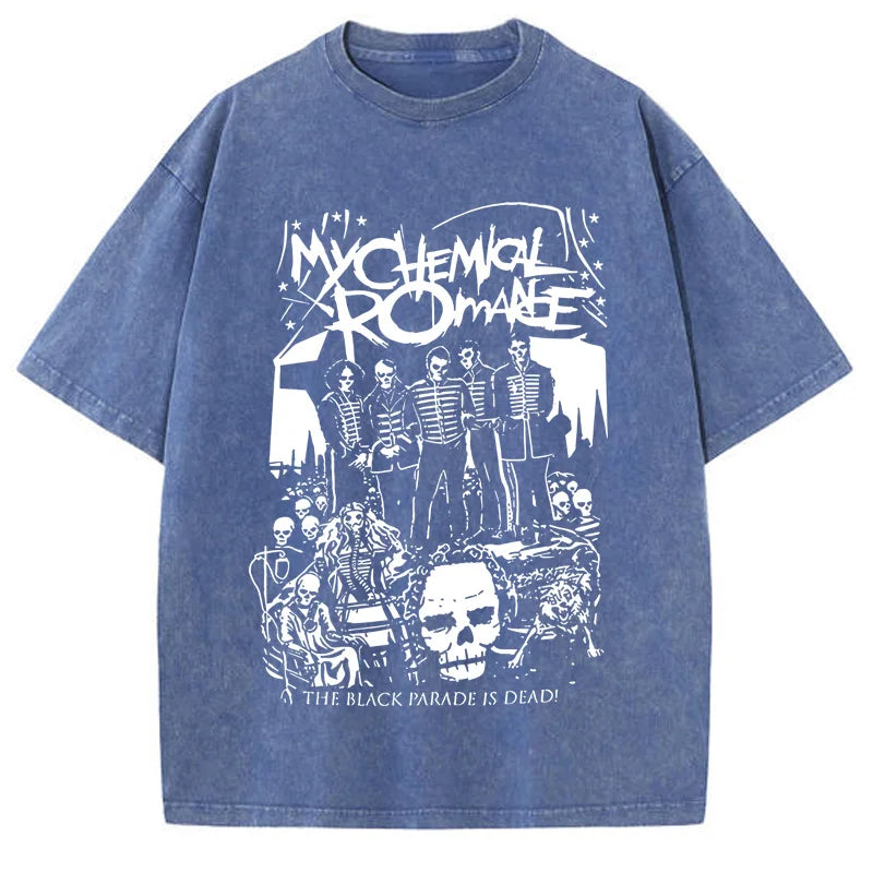 Camiseta Oversize My Chemical Romance Hombre Mujer | T-Shirt MCR Black Parade Punk Emo Rock Moda Alternativa