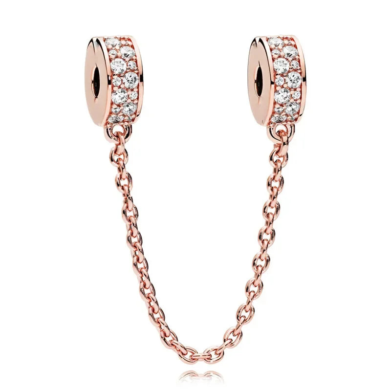 Charm Colgante Pareja Plata 925 y Oro Rosa | Compatible Pandora Original | Pulsera o Collar Mujer