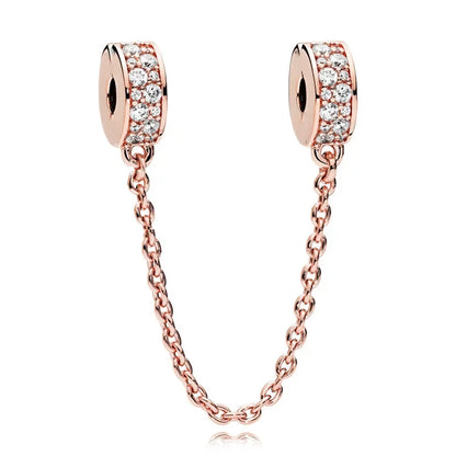 Charm Colgante Pareja Plata 925 y Oro Rosa | Compatible Pandora Original | Pulsera o Collar Mujer