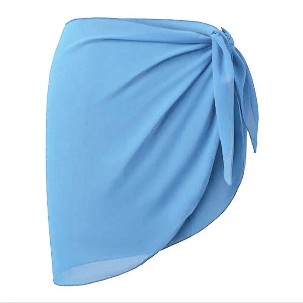 Falda Playera Mujer 2025 | Sarong Corto Chiffon Cubrebikini Verano