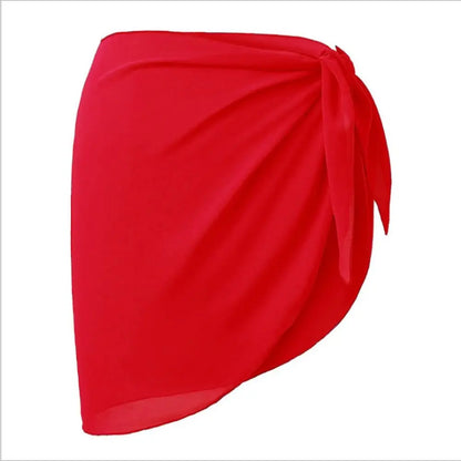 Falda Playera Mujer 2025 | Sarong Corto Chiffon Cubrebikini Verano