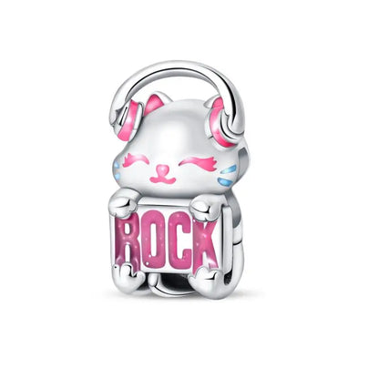 Charm Mascotas y Animales en Plata 925 – Gatito, Perrito y Oveja con Circonitas de Colores | Compatible Pulsera Pandora