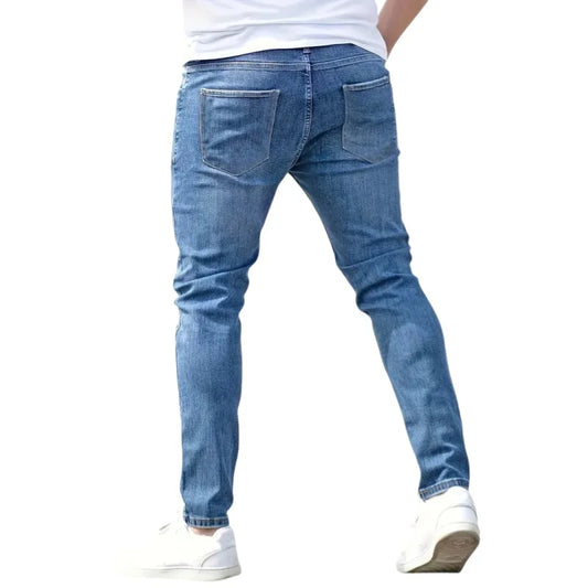 Jeans Ligeros Hombre Slim Fit | Pantalón Vaquero Recortado Casual Verano