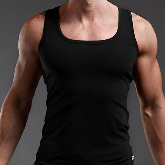 Camiseta Oversize Sin Mangas para Hombre – Tank Top 100% Algodón, Color Sólido, Fitness, Musculación y Bodybuilding