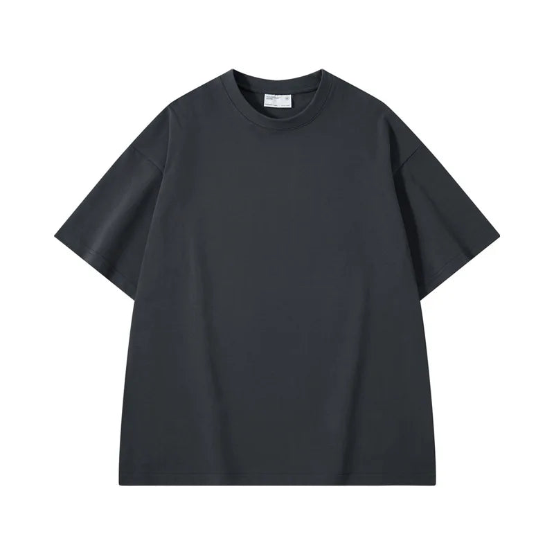 Camiseta Hombre 2025 | Oversize Algodón Pesado Manga Corta para Verano
