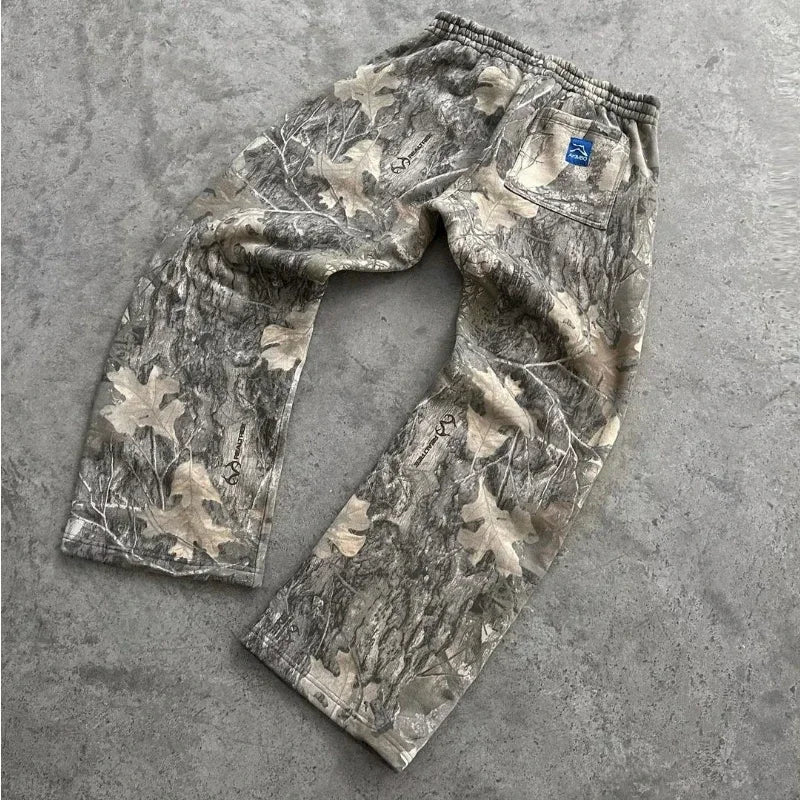 Pantalones Oversize Y2K Streetwear para Hombre – Jogger Camuflaje, Hip Hop, Casual Unisex, Baggy Camo