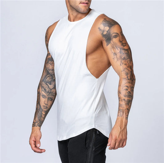 Tank Top de Algodón para Hombre – Camiseta Sin Mangas de Gym, Fitness, Jogging y Bodybuilding, Transpirable, Cuello Redondo, Casual Muscle Vest