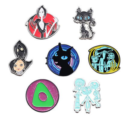 Pins de Dibujos Animados Anime – Broches Esmaltados de Monje Tierno, Chapas Divertidas para Regalo