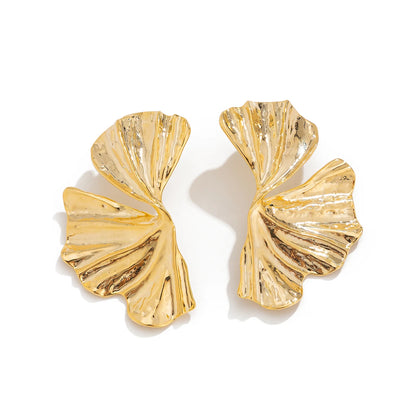 Pendientes Hoja de Arce Grandes – Aretes Punk Geométricos Dorados o Plateados para Mujer, Joyería Y2K de Moda