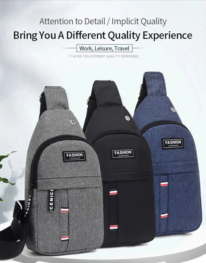 Bolso cruzado minimalista para hombre – Bandolera ligera antirrobo de gran capacidad para deporte, running y actividades al aire libre