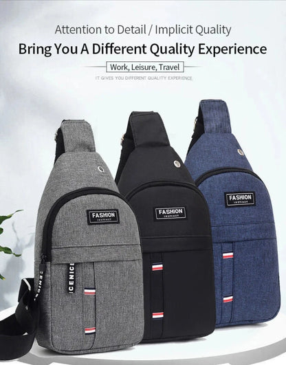 Bolso cruzado minimalista para hombre – Bandolera ligera antirrobo de gran capacidad para deporte, running y actividades al aire libre