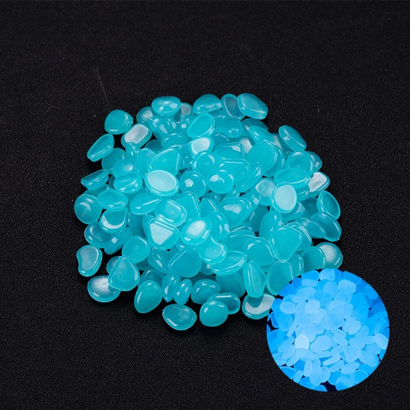 100 Piezas Piedras Luminosas Decorativas | Guijarros que Brillan en la Oscuridad para Jardín, Acuario y Terraza