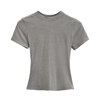 Camiseta Mujer Casual 2024 | T-shirt Slim Fit Manga Corta Sexy Básica Estilo Y2K