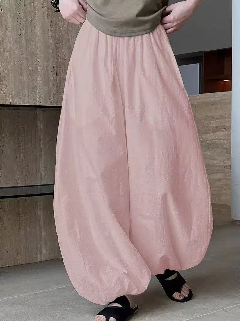 Pantalón Oversize Mujer Minimalista | Bloomers Pierna Ancha Hip Hop Verano 2025